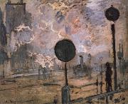 Claude Monet Exterior of Saint-Lazare Station Sweden oil painting artist